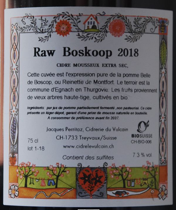 Cidrerie du Vulcain (Jacques Perritaz) Raw Boskoop 2018
