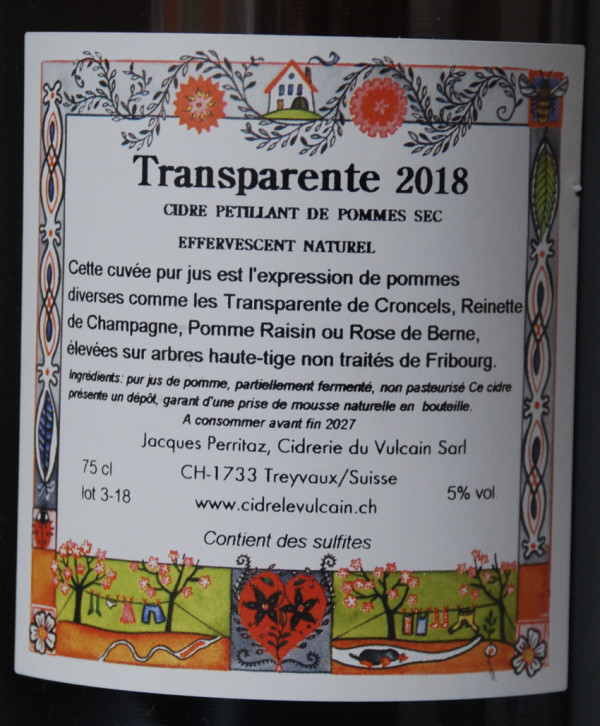 Cidrerie du Vulcain (Jacques Perritaz) Transparente 2018