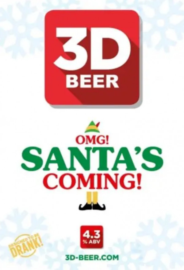3D Beer OMG! Santa's Coming!