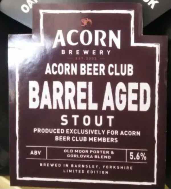 Acorn Brewery Beer Club Barrel Aged Stout