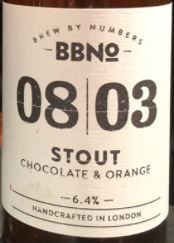 Brew By Numbers 08|03 Stout - Chocolate & Orange