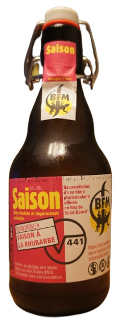 BFM (Brasserie des Franches-Montagnes) √441 Saison À la Rhubarbe