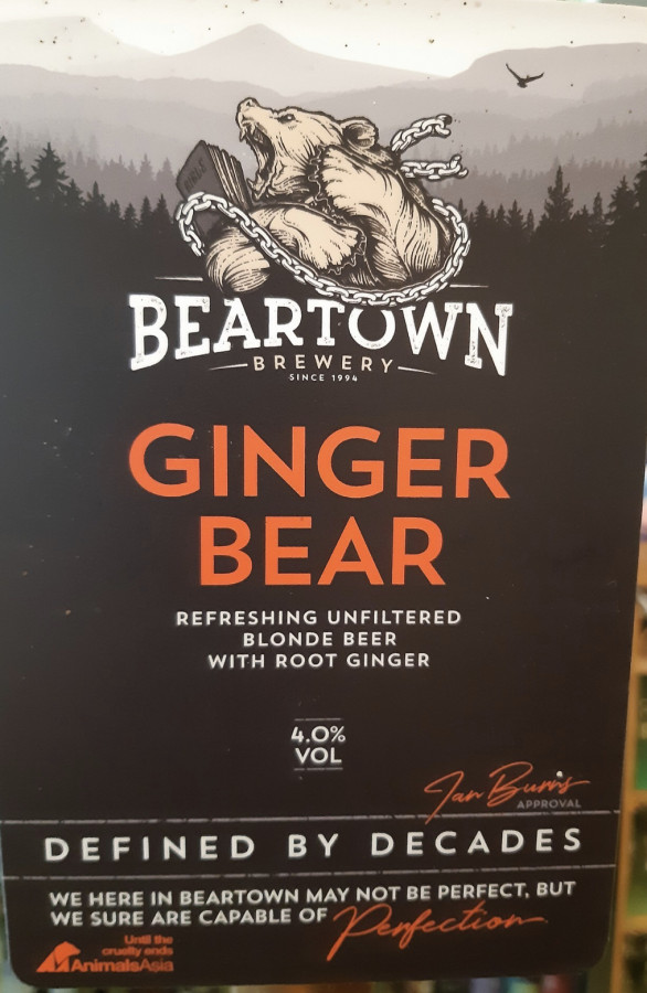 Beartown Brewery Ginger Bear