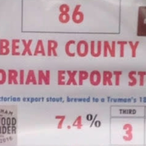Bexar County Brewery Victoria Export Stout Oak Aged