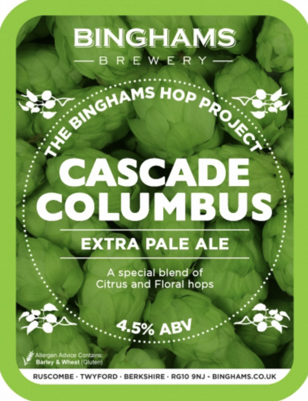 Binghams Brewery Extra Pale Ale - Cascade Columbus