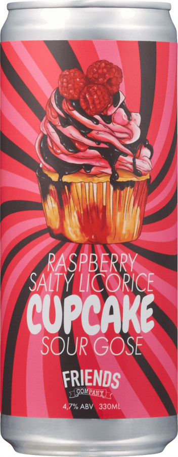 Friends Company Brewing Raspberry Salty Licorice Cupcake