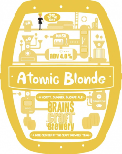 Brains Craft Brewery Atomic Blonde