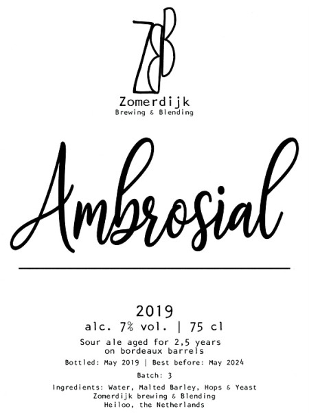 Zomerdijk Brewing & Blending Ambrosial