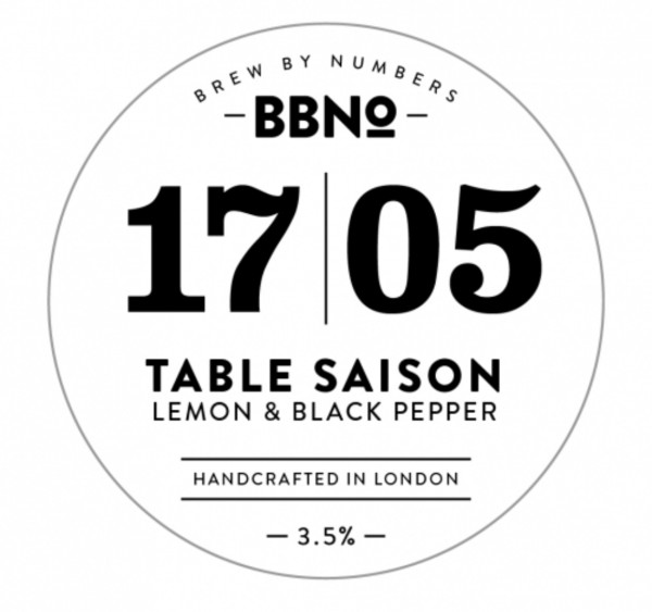 Brew By Numbers 17|05 Table Saison - Lemon & Black Pepper