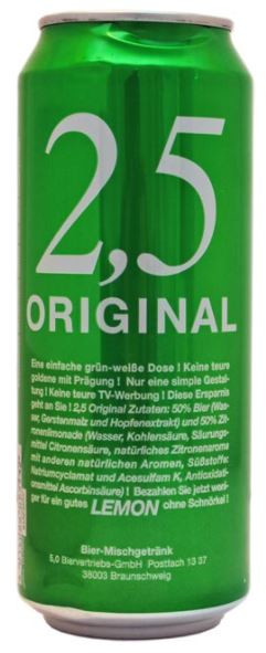 5,0 Original 2,5 Original Lemon