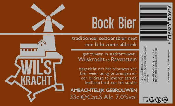 Wilskracht Stadsbrouwerij Ravenstein Bock Bier