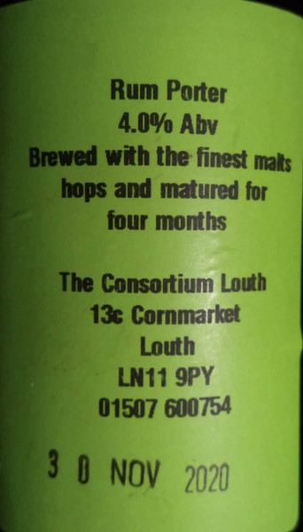Consortium Brewing Rum Porter