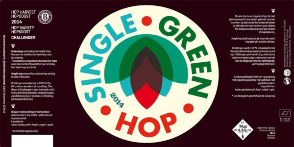 De Plukker Single Green Hop 2014 (Challenger)
