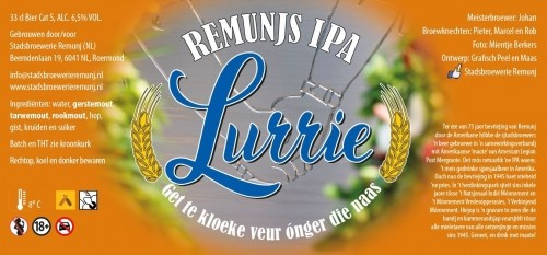 Stadsbroewerie Remunj Lurrie Remunjs IPA
