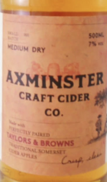 Axminster Craft Cider Taylors & Browns