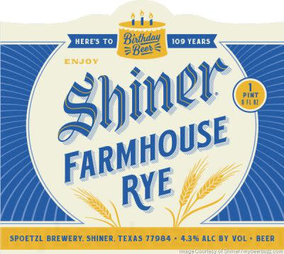 Spoetzl Brewery (Shiner) 109 Farmhouse Rye