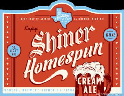 Spoetzl Brewery (Shiner) Homespun Cream Ale