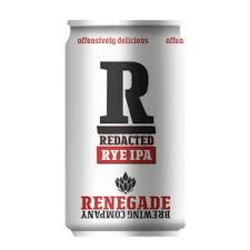 Renegade Brewing Company Redacted Rye IPA (Ryeteous)