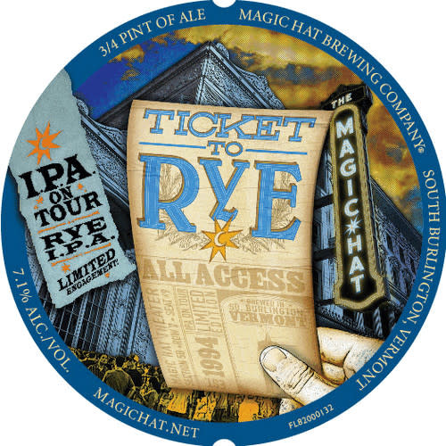 Magic Hat Brewing Company Ticket To Rye IPA
