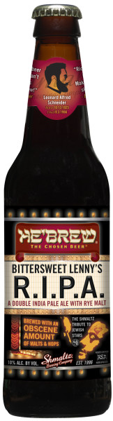 Shmaltz Brewing Company He'Brew Bittersweet Lenny's R.I.P.A.