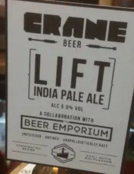 Crane Beer Beer Emporium Lift IPA