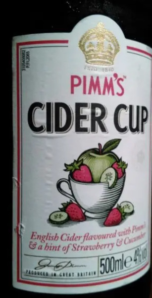 Diageo GB Pimm's Cider Cup Strawberry & Cucumber