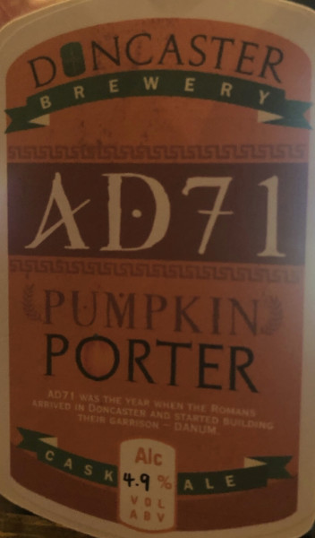 Doncaster Brewery AD71 Pumpkin Porter
