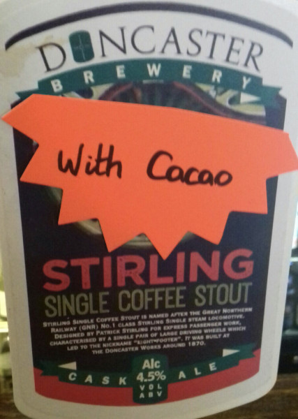 Doncaster Brewery Stirling Single Coffee Stout with Cacao
