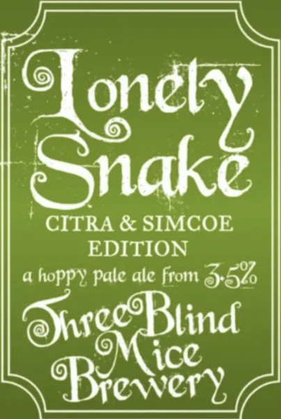Three Blind Mice Brewery Lonely Snake - Citra & Simcoe