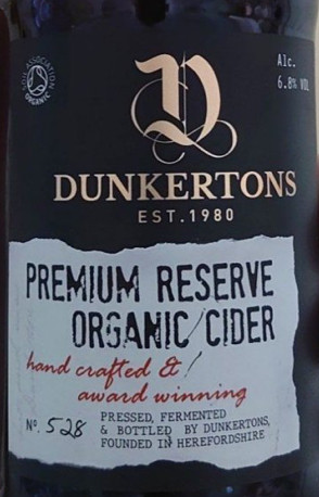 Dunkertons Cider Premium Reserve Organic Cider