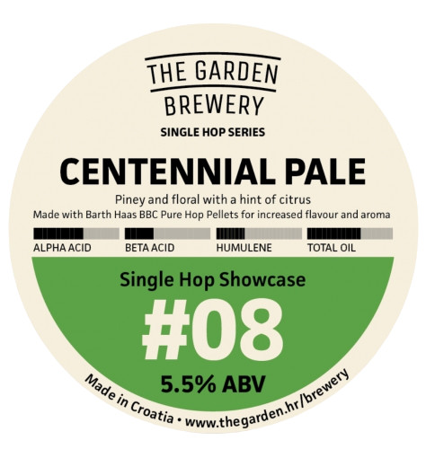 The Garden Brewery Single Hop Showcase #08: Centennial Pale