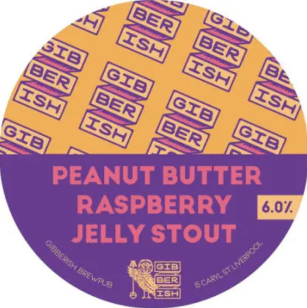 Gibberish Brewpub Peanut Butter Raspberry Jelly Stout