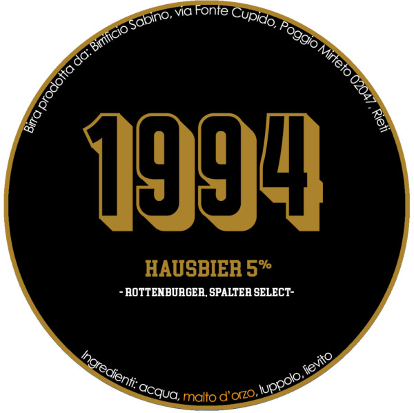 Birrificio Sabino 1994