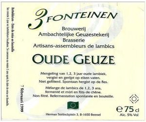 Brouwerij 3 Fonteinen Oude Geuze (1996)