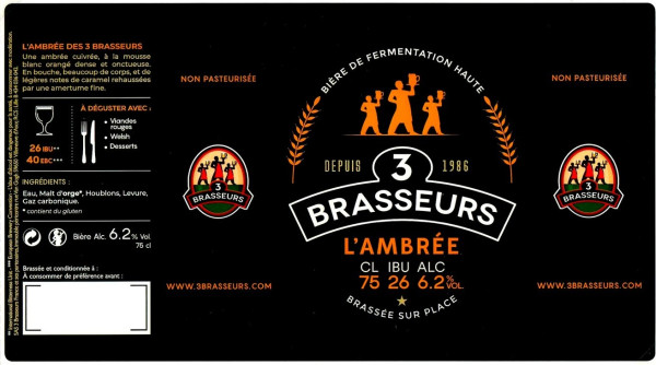 Les 3 Brasseurs L'Ambrée