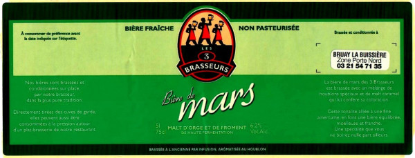 Les 3 Brasseurs Biere de Mars