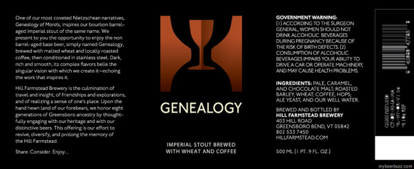 Hill Farmstead Brewery Genealogy: Unspecified Coffee