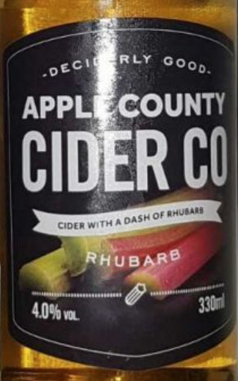 Apple County Cider Co Rhubarb