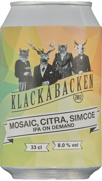 Klackabackens Bryggeri IPA On Demand: Mosaic/Citra/Simcoe DIPA