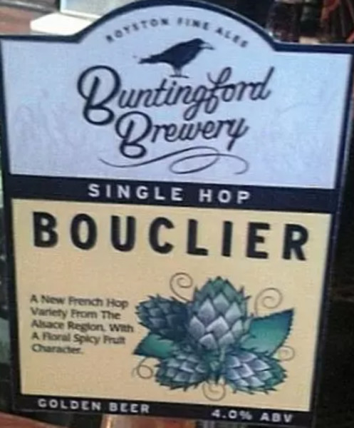 Buntingford Brewery Bouclier