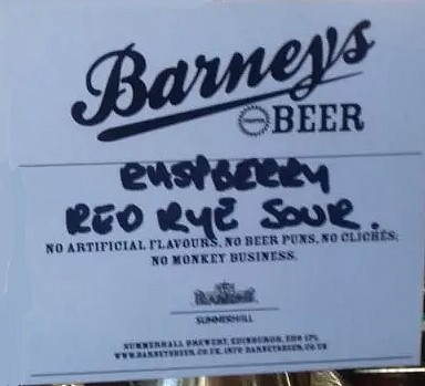 Barney's Beer Raspberry Red Rye Sour