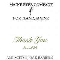 Maine Beer Company Thank You Allan