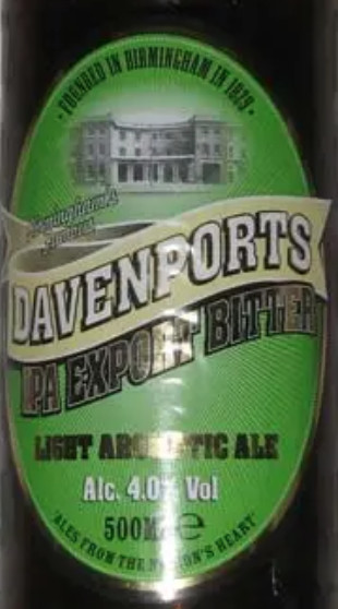 Davenports Beer IPA Export Bitter (Bottled)