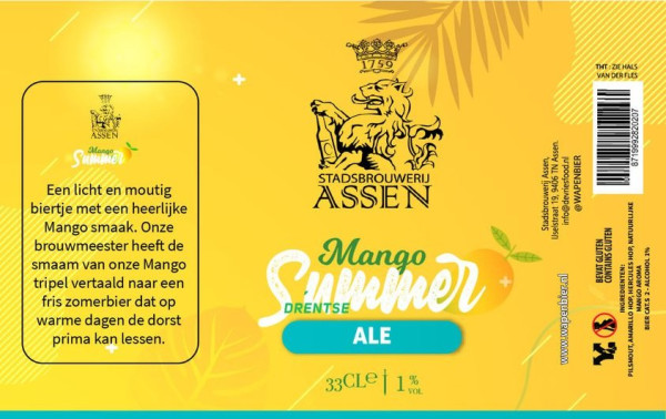 Stadsbrouwerij Assen Mango Summer Drentse Ale