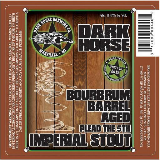 Dark Horse Brewing Co. BourbRum Plead the 5th