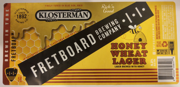 Fretboard Brewing Company Klosterman Honey Wheat Lager