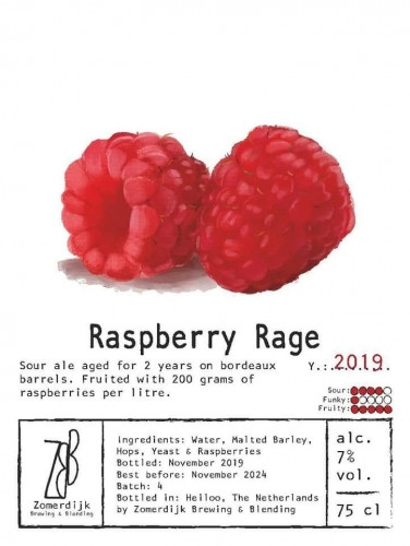 Zomerdijk Brewing & Blending Raspberry Rage (2019)