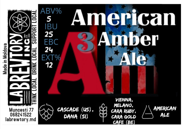 LaBREWtory Brewing Company A3 American Amber Ale