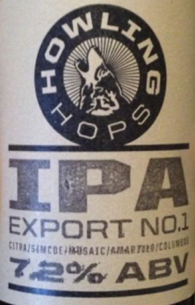 Howling Hops IPA Export No. 1 - Citra Simcoe Mosaic Amarillo Columbus