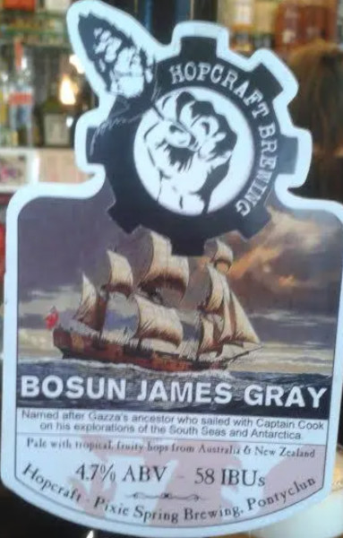 Hopcraft Brewing Bosun James Grey